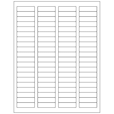 Bsc Preferred 1 3/4 x-1/2'' White Removable Rectangle Laser Labels, 8000PK BUY00015941
